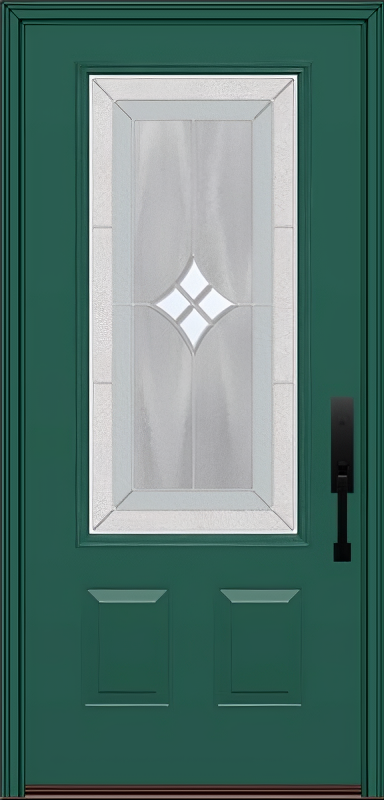 ProVia Legacy Single Entry Door 440 Style Aria Decorative Glass with Zinc Caming and Low-E - Doors and Beyond