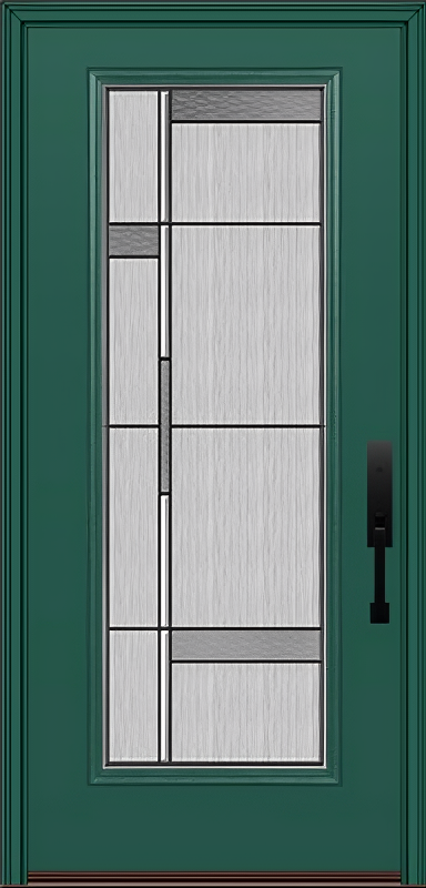 ProVia Legacy Single Entry Door 460 Style Manhattan Decorative Glass with Patina Caming and Low-E - Doors and Beyond