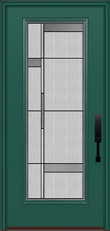 ProVia Legacy Single Entry Door 460 Style Manhattan Decorative Glass with Patina Caming and Low-E - Doors and Beyond