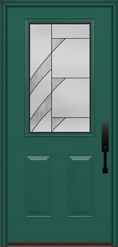 ProVia Legacy Single Entry Door 430 Style Tidal Decorative Glass with Patina Caming and Low-E - Doors and Beyond