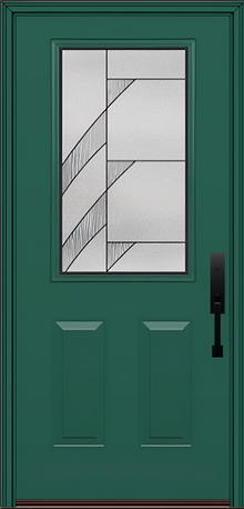 ProVia Legacy Single Entry Door 430 Style Tidal Decorative Glass with Patina Caming and Low-E - Doors and Beyond