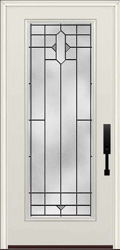ProVia Legacy Single Entry Door 460 Style Brookhaven Decorative Glass with Patina Caming and Low-E - Doors and Beyond