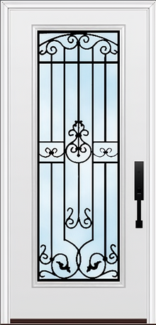 ProVia Legacy Single Entry Door 460 Style Barcelona Decorative Glass Clear Glass and Low E Glass - Doors and Beyond