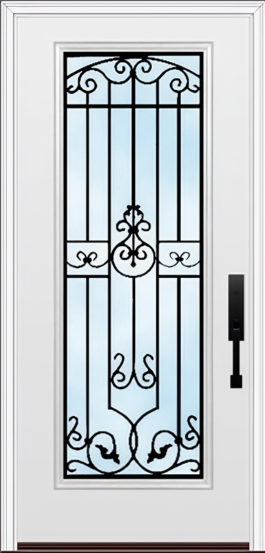 ProVia Legacy Single Entry Door 460 Style Barcelona Decorative Glass Clear Glass and Low E Glass - Doors and Beyond