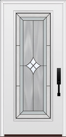 ProVia Legacy Single Entry Door 460 Style Aria Decorative Glass with Patina Caming and Low-E - Doors and Beyond