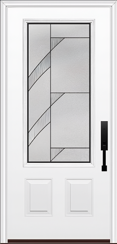 ProVia Legacy Single Entry Door 440 Style Tidal Decorative Glass with Patina Caming and Low-E - Doors and Beyond