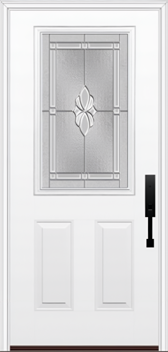 ProVia Legacy Single Entry Door 430 Style Somerset Decorative Glass with Zinc Caming and Low-E - Doors and Beyond