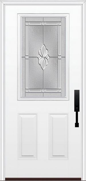 ProVia Legacy Single Entry Door 430 Style Somerset Decorative Glass with Zinc Caming and Low-E - Doors and Beyond