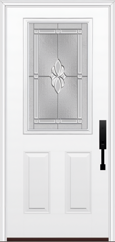 ProVia Legacy Single Entry Door 430 Style Somerset Decorative Glass with Zinc Caming and Low-E - Doors and Beyond