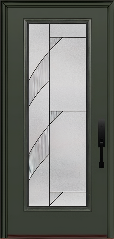 ProVia Legacy Single Entry Door 460 Style Tidal Decorative Glass with Patina Caming and Low-E - Doors and Beyond