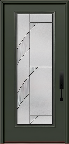 ProVia Legacy Single Entry Door 460 Style Tidal Decorative Glass with Patina Caming and Low-E - Doors and Beyond