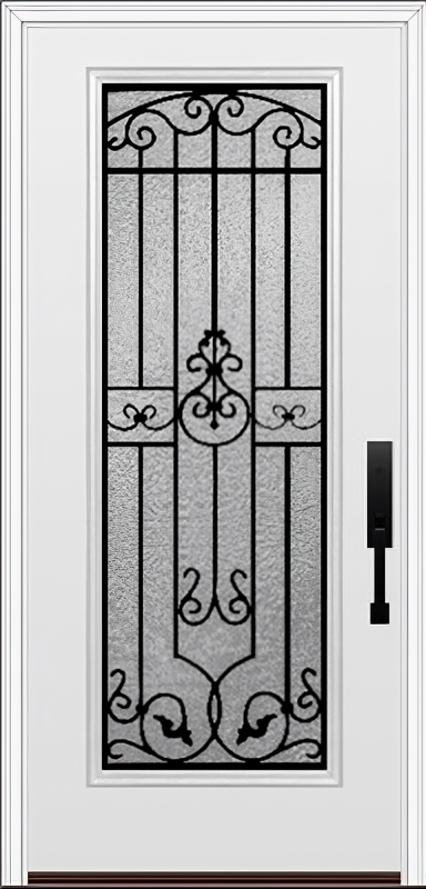 ProVia Legacy Single Entry Door 460 Style Barcelona Decorative Glass With Gluechip Privacy Glass - Doors and Beyond
