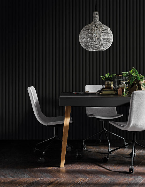 VOX Linerio S-Line Black Slat Panel 104 5/16" x 4 13/16" x 3/8"