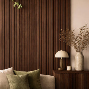 VOX Linerio M-Line Chocolate Slat Panel 104 5/16" 4 13/16" x 3/8" - Doors and Beyond