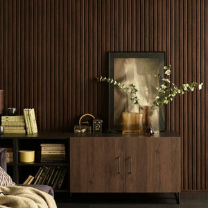 VOX Linerio L-Line Chocolate Slat Panel 104 5/16" x 4 13/16" x 13/16" - Doors and Beyond