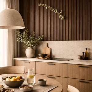 VOX Linerio M-Line Chocolate Slat Panel 104 5/16" 4 13/16" x 3/8" - Doors and Beyond