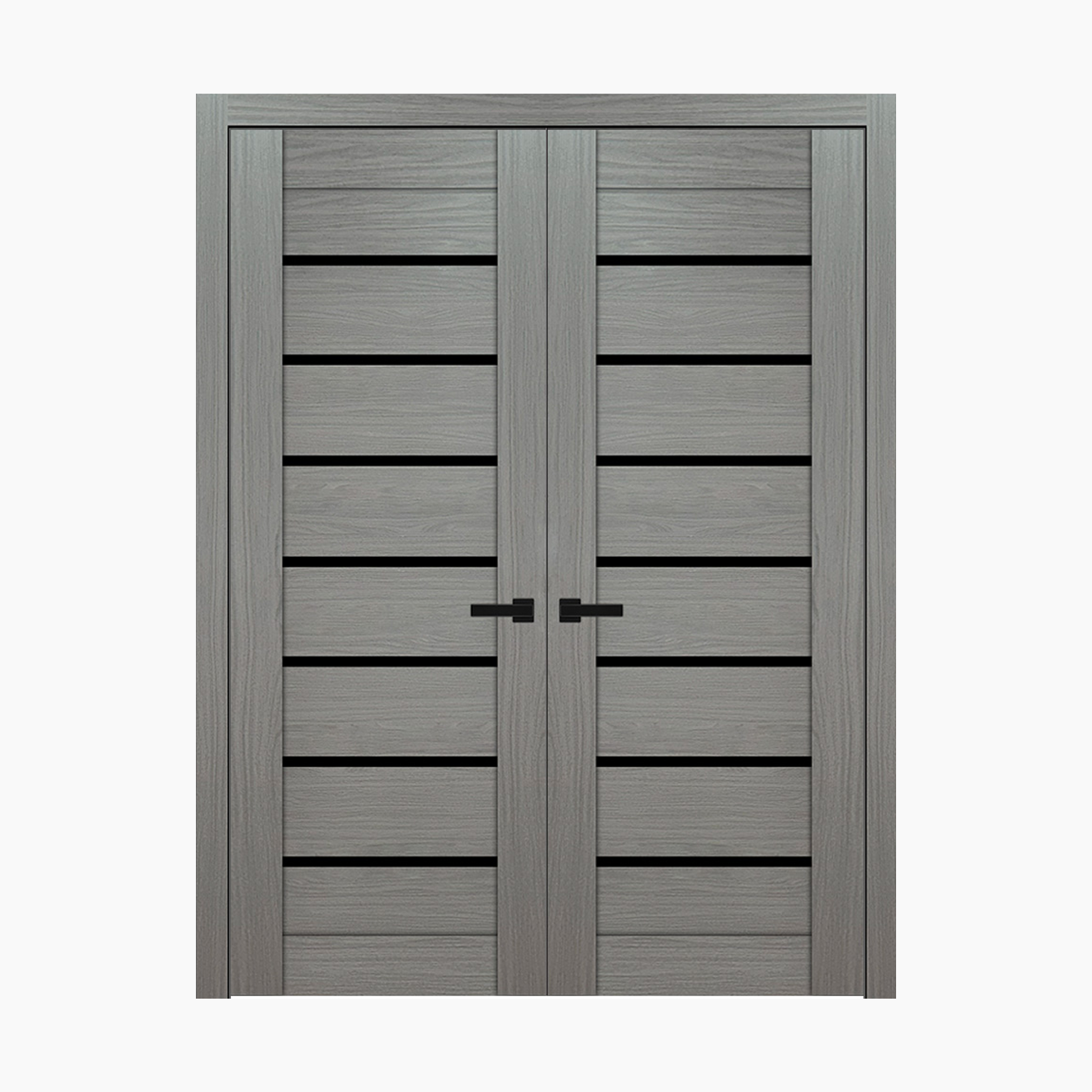 Nova Domino 01 Wenge Modern Laminated Modern Double Pre-hung Door