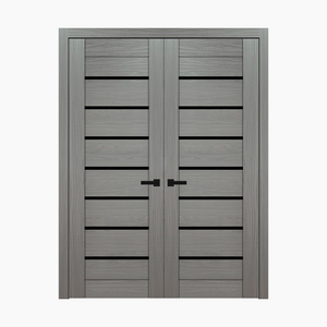 Nova Domino 01 Wenge Modern Laminated Modern Double Pre-hung Door