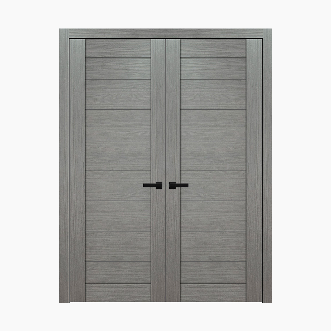 Nova Domino 02 Wenge Modern Laminated Modern Double Pre-hung Door