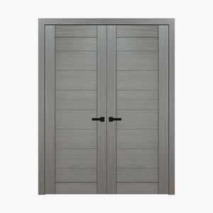 Nova Domino 02 Wenge Modern Laminated Modern Double Pre-hung Door